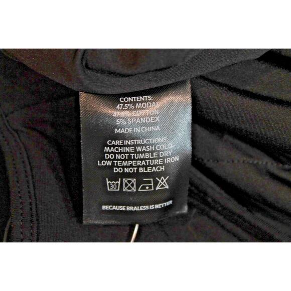 Klassy Network Top Braless Tank Womens size M Black Built in Support - Picture 5 of 6